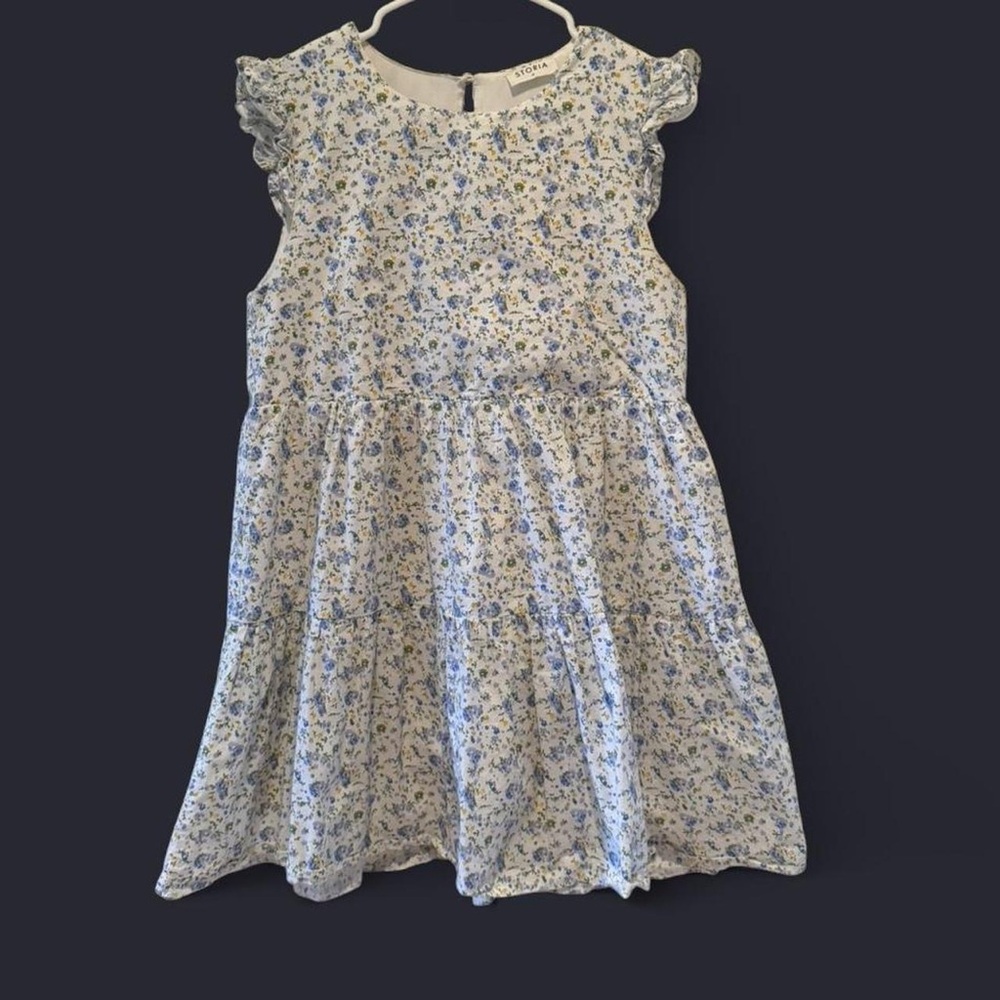 Storia Floral Dress - Blue & White